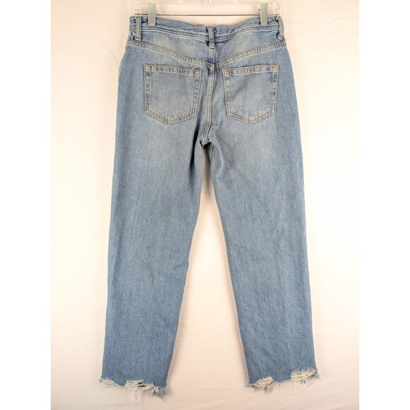 We The Free Jeans Womens 26 Blue Maggie Button Fly Distressed Denim - Picture 9 of 11